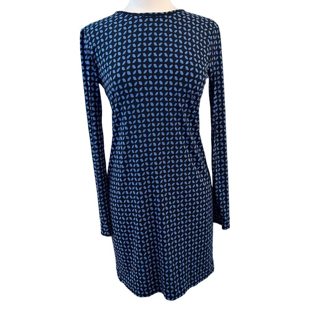 TIBI Long Sleeve Geometric Print Dress S